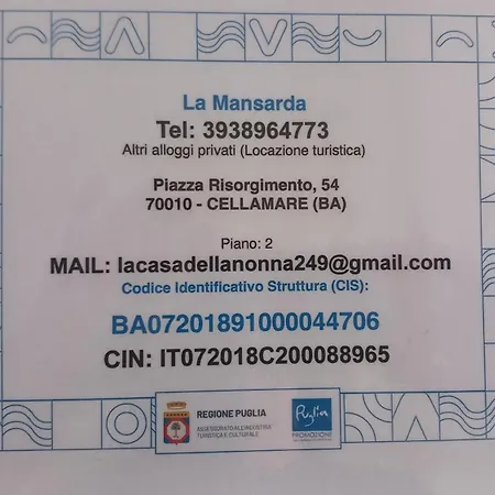 Апартаменты La Mansarda - Terrazze Relax A Due Cellamare